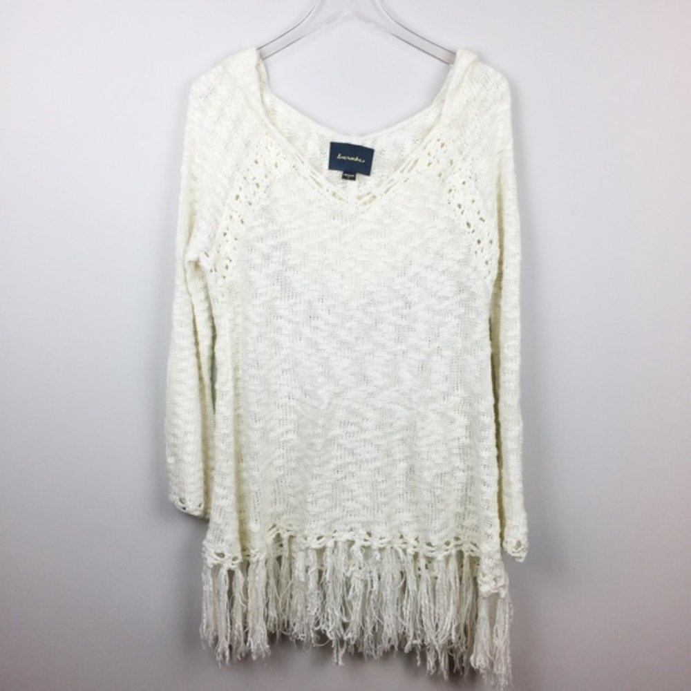 Lovemarks | Oversized Cream Hoodie Beach Sweater
